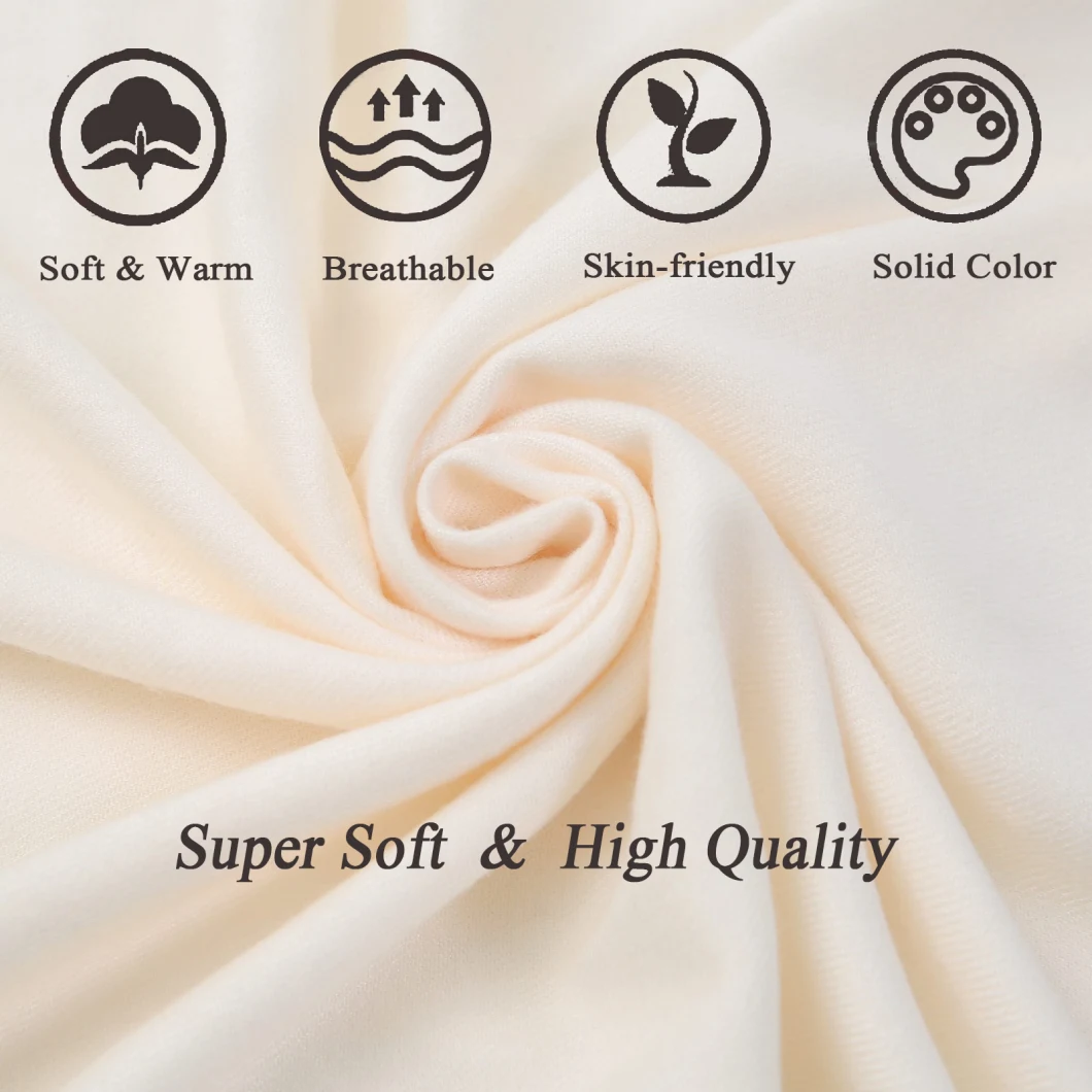 High Quality Classic Women White Pashmina Shawls Wrap Scarf