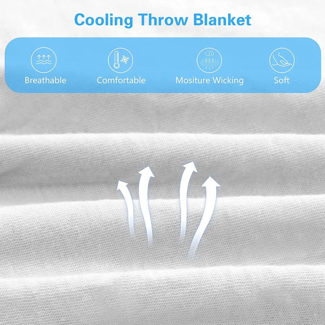 Soft Summer Cooling Blanket Lightweight Throw Blanket Absorb Heat for Hot Sleeper Night Sweats Couch Bed Cozy Blanket Gray