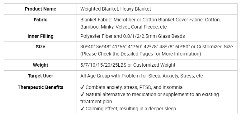 Cooling Cotton Autism Anxiety Weighted Blanket Adult