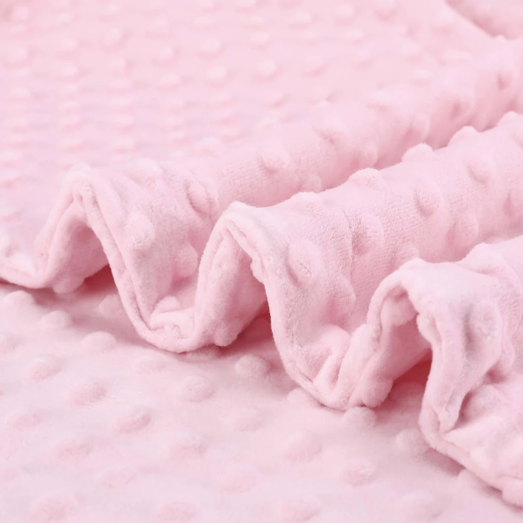 Wholesale Double Layer Baby Soft Minky DOT Receiving Blanket