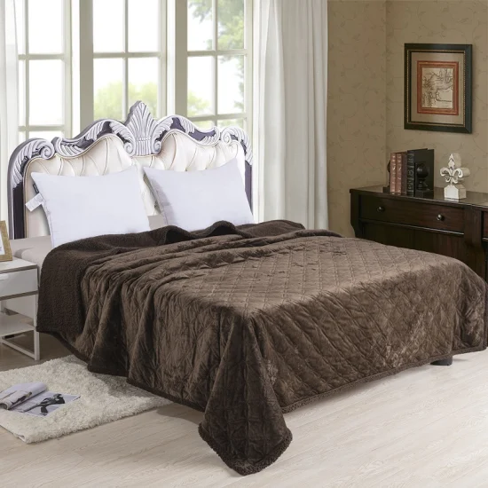 Luxury Polyester Blanket Sherpa Throw Pinsonic Velvet Blanket